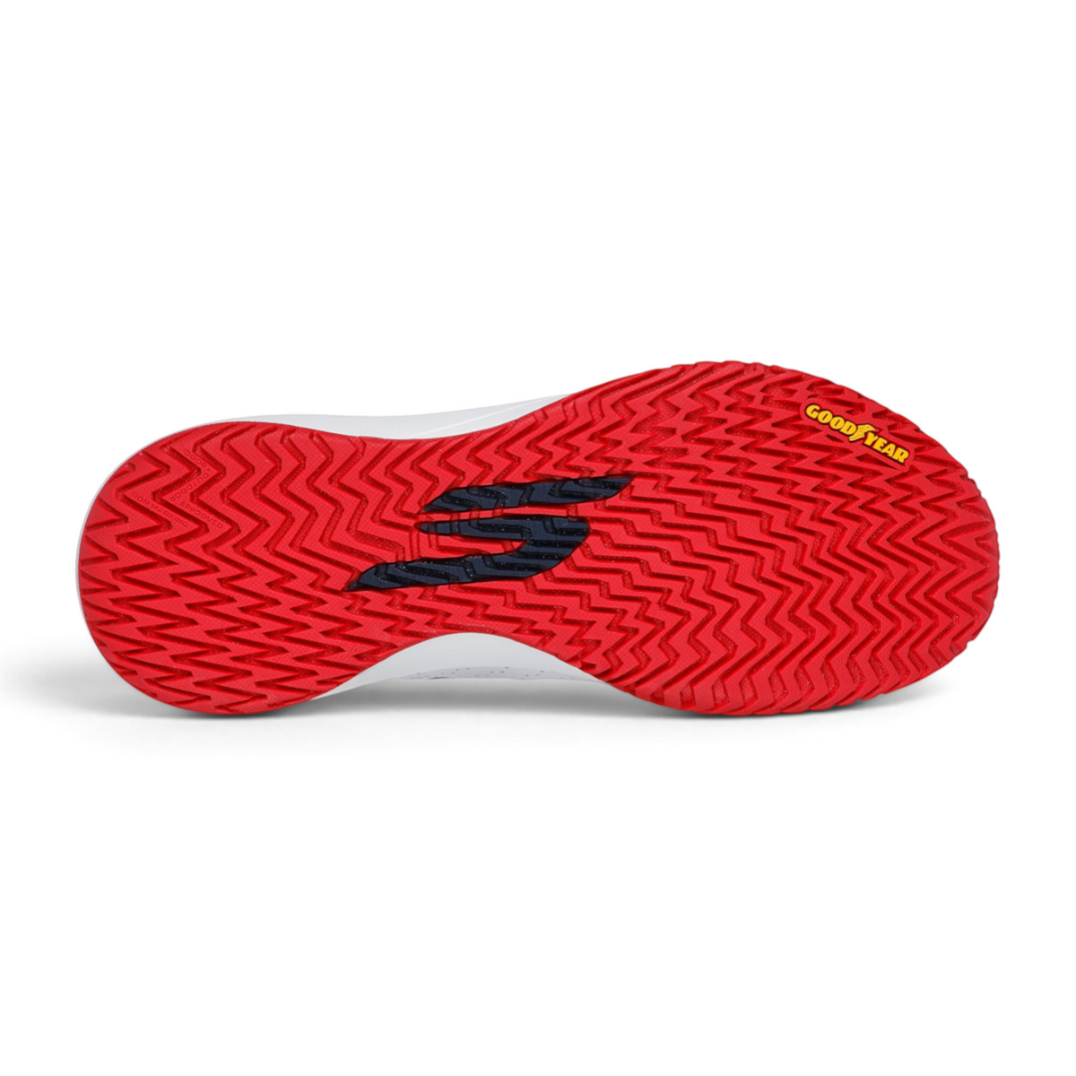 FRG Skechers Viper Court Rally performance shoe featuring a red Goodyear rubber outsole with a herringbone tread