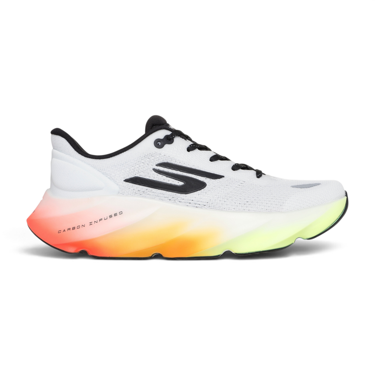 FRG SKECHERS Street Tres-Air Uno Vision-Airy sneaker in white with a gradient orange and yellow carbon infused sole
