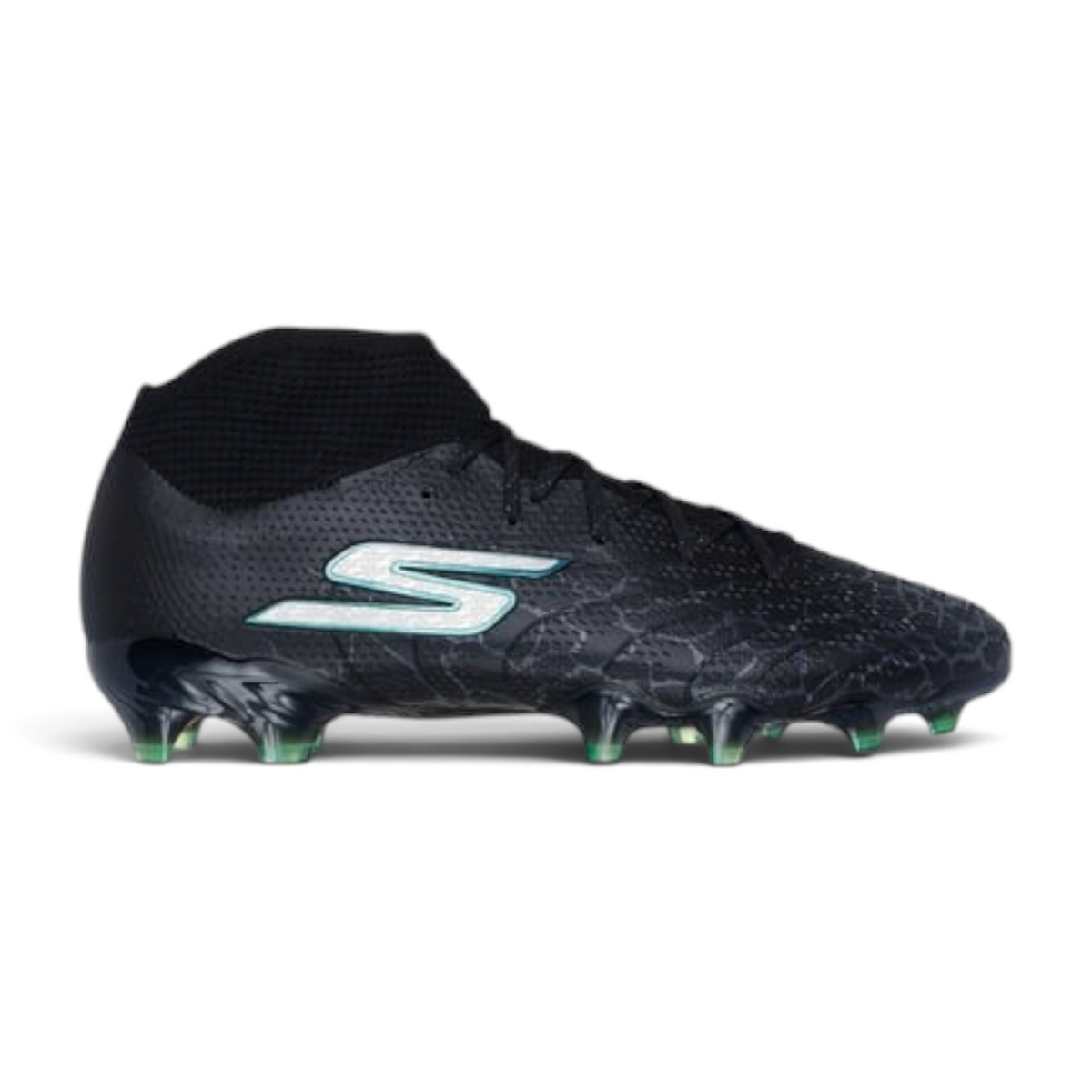 FRG Skechers SKX 1.5 High Elite FG football boot in black with FitKnit upper and responsive Hyper Burst cushioning