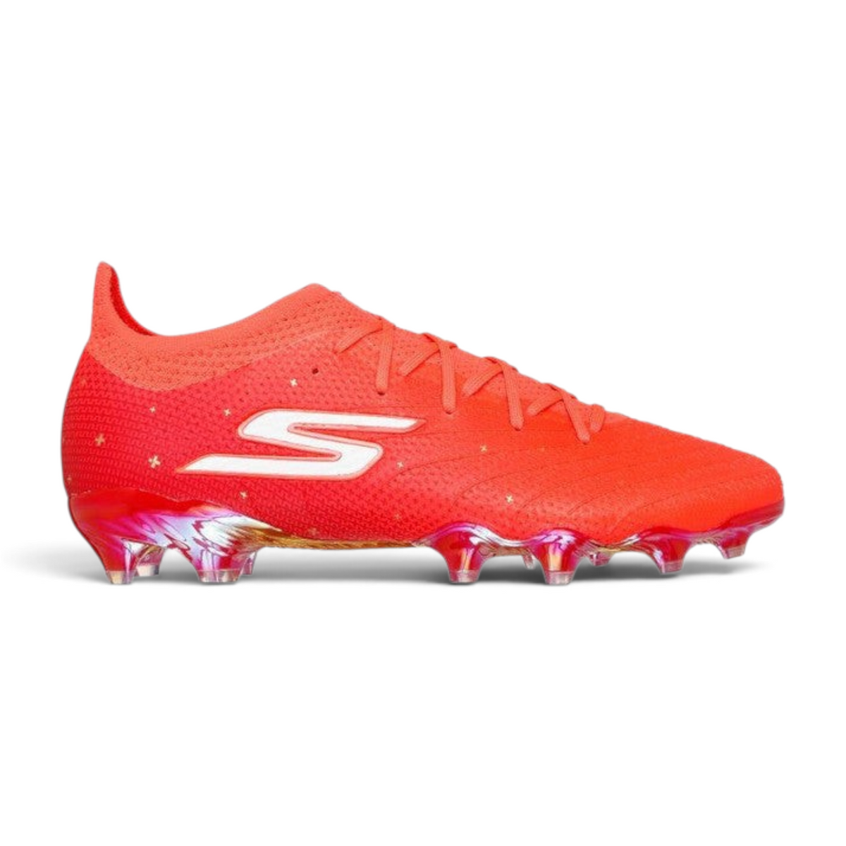 FRG Skechers HK Player Edition SKX 1.5 Elite FG football boot in coral with white logo and firm ground studs