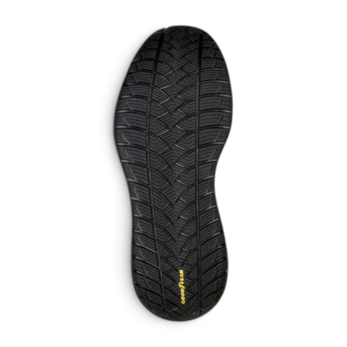 FRG Arch Fit Multi Sport shoe black rubber outsole with Goodyear traction tread pattern
