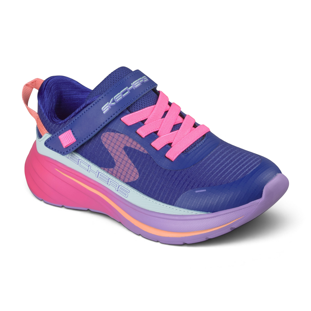 FRG SKECHERS Street Tres-Air Uno Vision-Airy slip-in sneakers in purple with pink laces and a chunky midsole