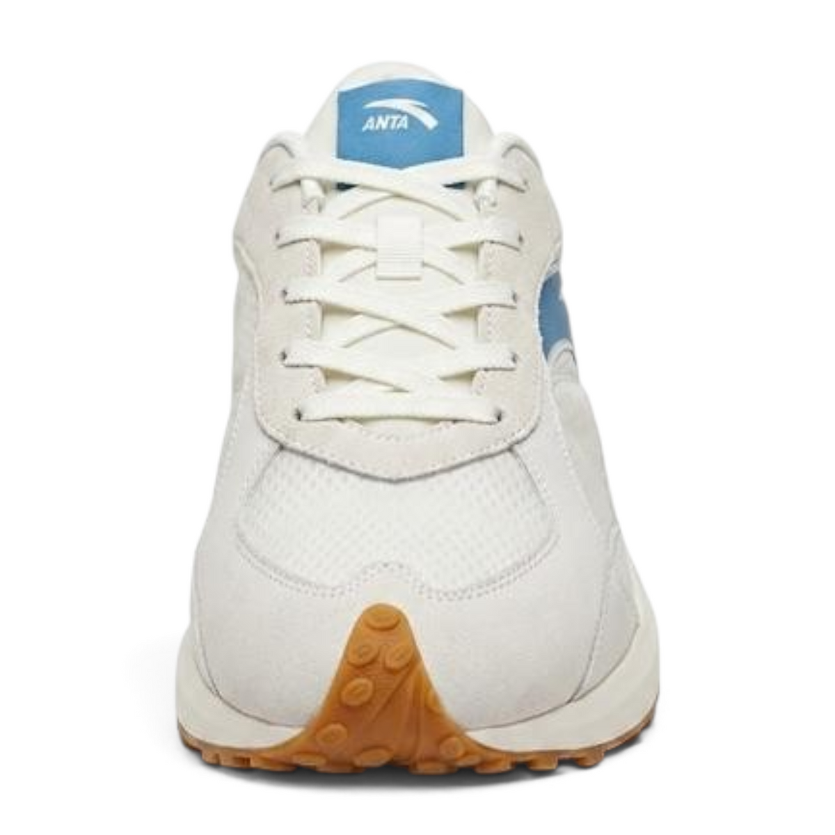 FRG ANTA grey casual sneaker with white suede and mesh panels, sculpted midsole, and gum rubber toe and heel accents