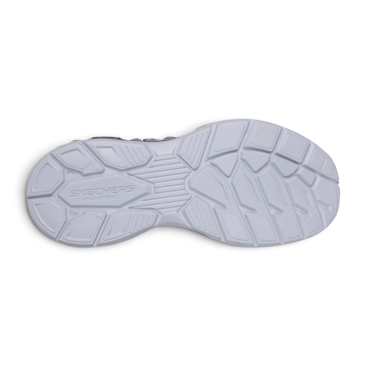 FRG Light Storm 3 kids sneaker showing the white non-marking rubber outsole with textured grip pattern