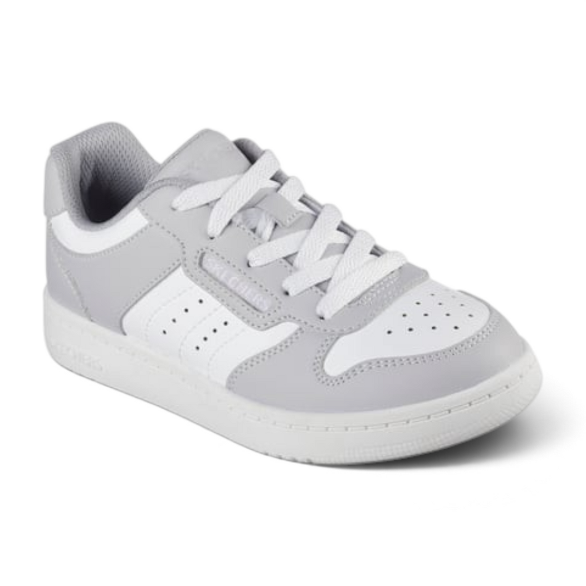 FRG QUICK STREET VORTON grey and white leather sneakers with lace-up closure and perforated toe box