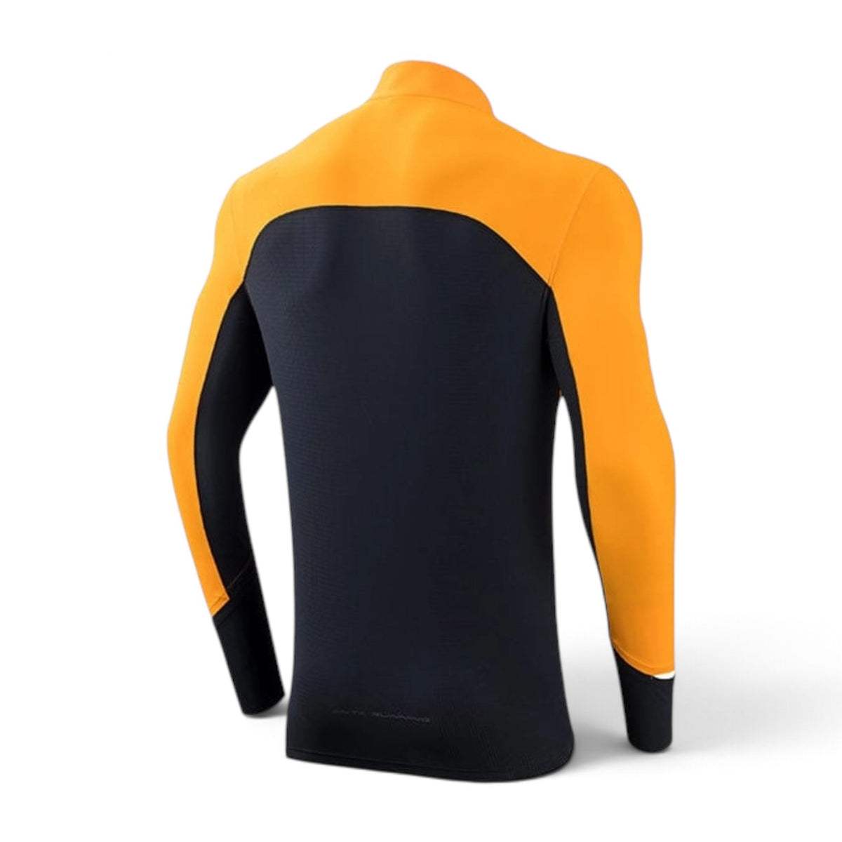ANTA Zip-Neck Long Sleeve Top - Orange/Black