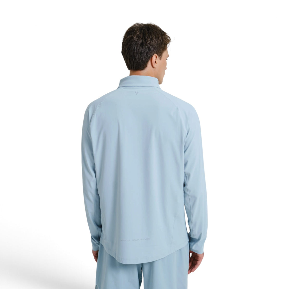 ANTA Zip-Neck Long Sleeve Top - Blue