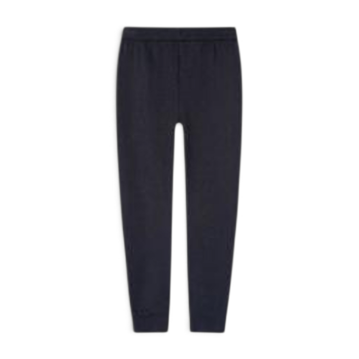 FRG ANTA black knit track pants for kids, made from a soft cotton-polyester blend for running and active play.