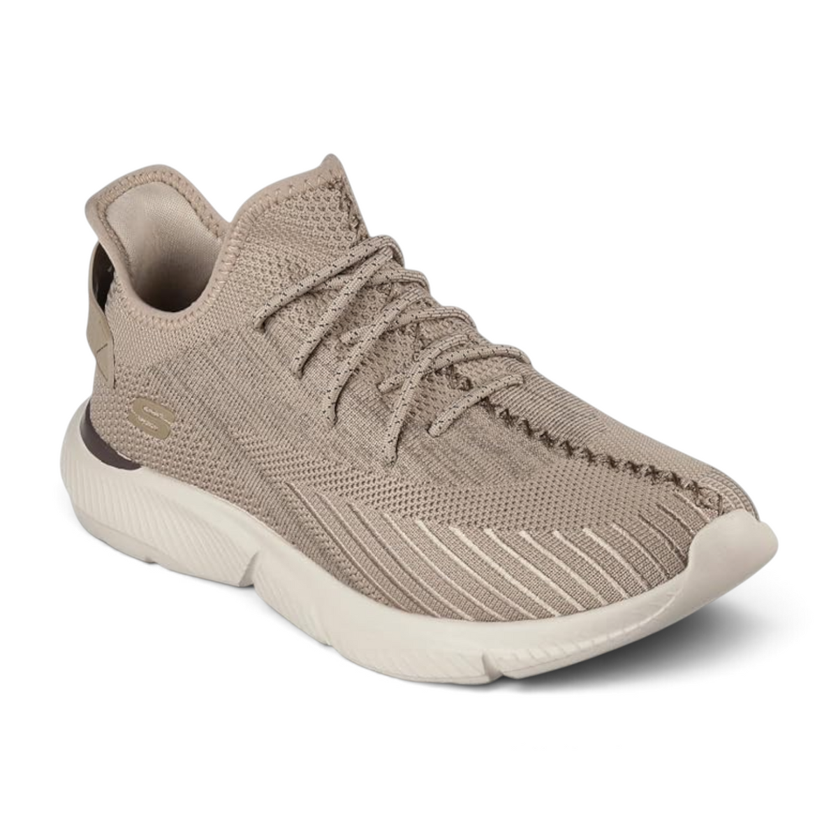 FRG Skechers Ingram tan lace-up sneaker with a breathable mesh upper and cushioned white sole for everyday comfort.