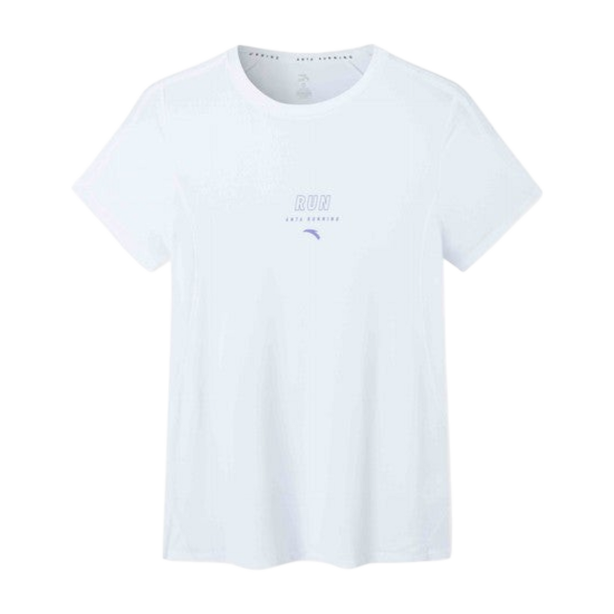 FRG ANTA A-Chill Touch pure white short sleeve running t-shirt with lightweight breathable fabric and graphic detail