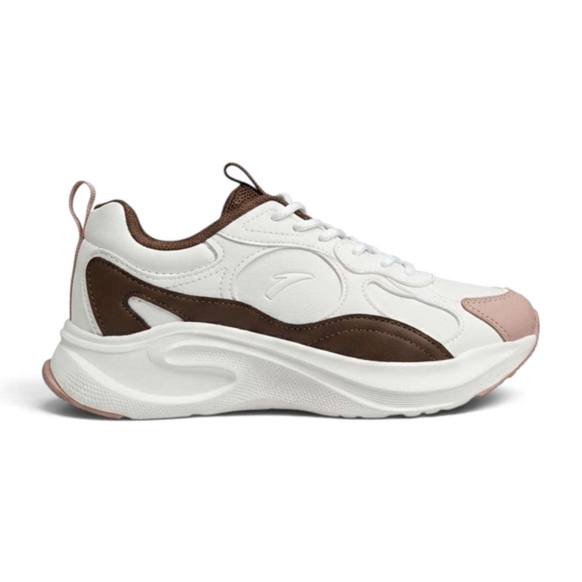 FRG ANTA Shadow chunky casual sneakers in beige and brown synthetic leather with a cushioned platform sole