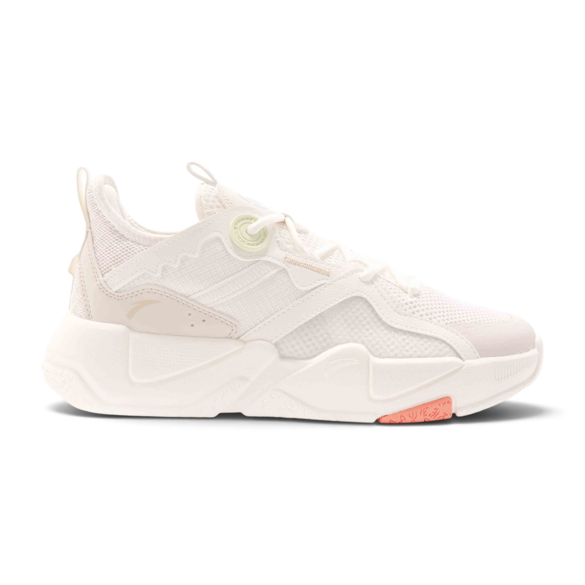 FRG X-GAME SHOES men's lifestyle sneakers in off-white mesh with a chunky sole and subtle peach-toned accent.
