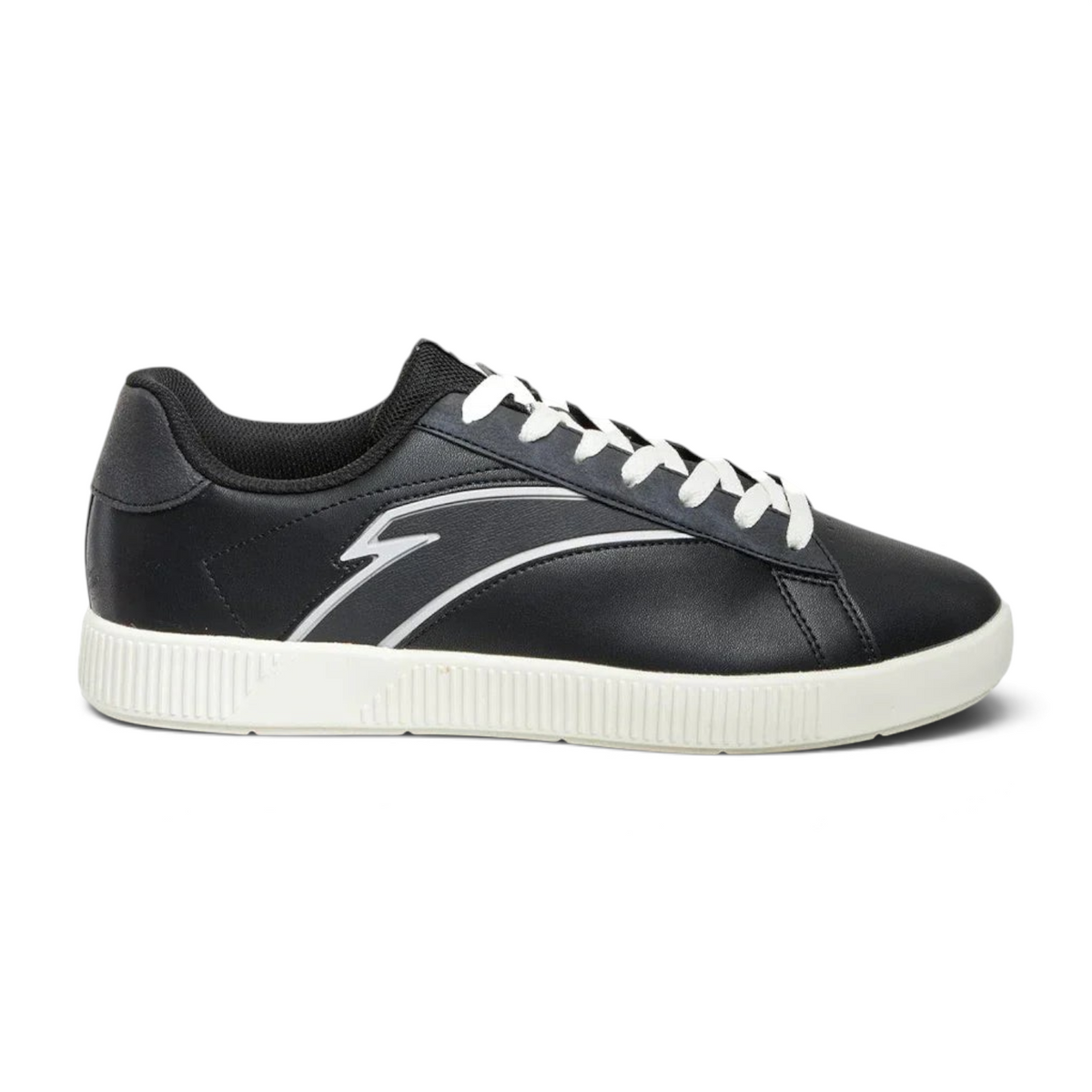 FRG X-GAME SHOES in black with white laces and a white rubber sole, featuring a sleek athletic design.