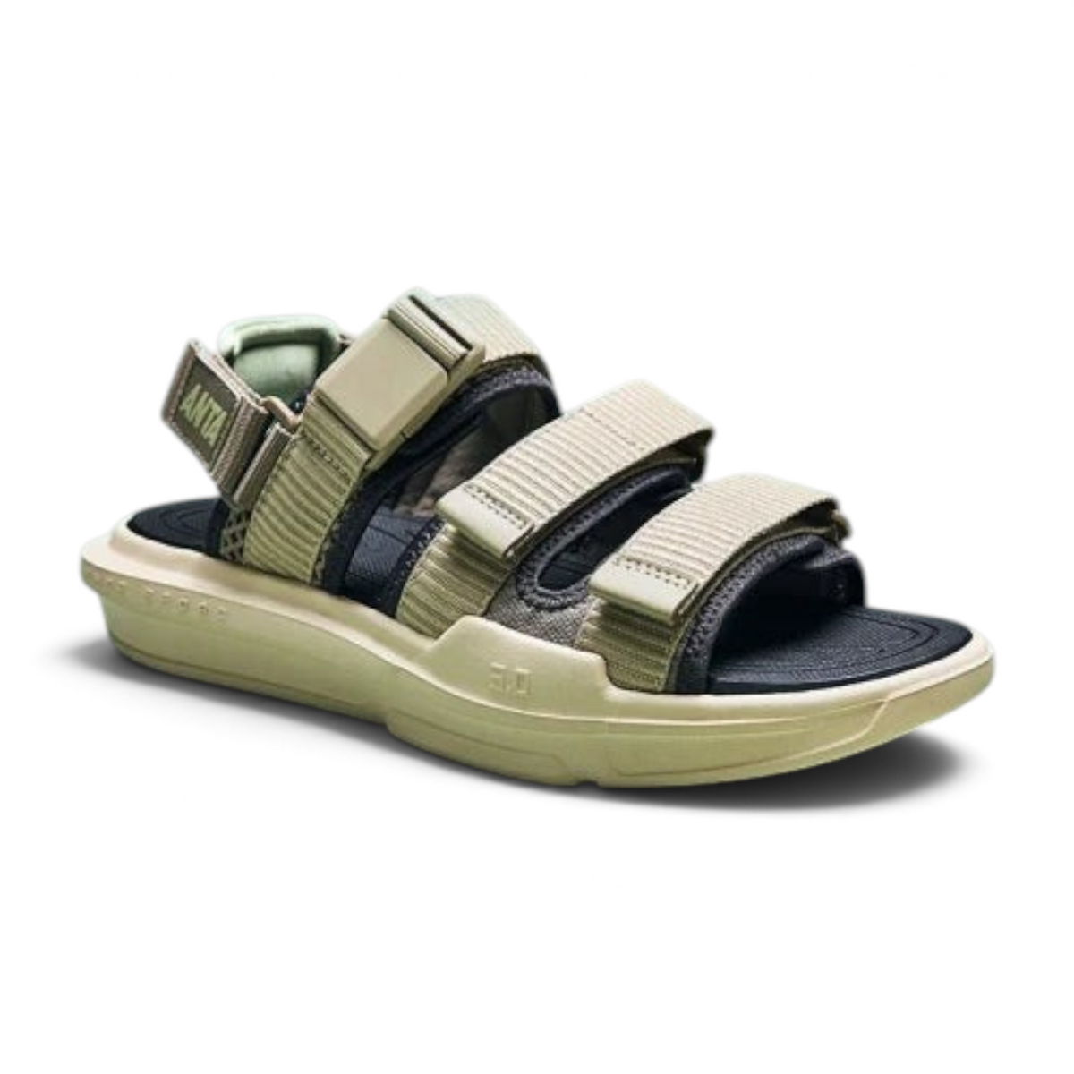 FRG ANTA BADAO brown and beige beach sandals with adjustable straps, breathable mesh, and a cushioned sole.
