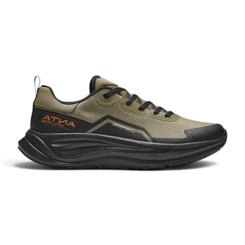 FRG Anta men's lightweight cross training shoes in green and black with breathable mesh and cushioned soles