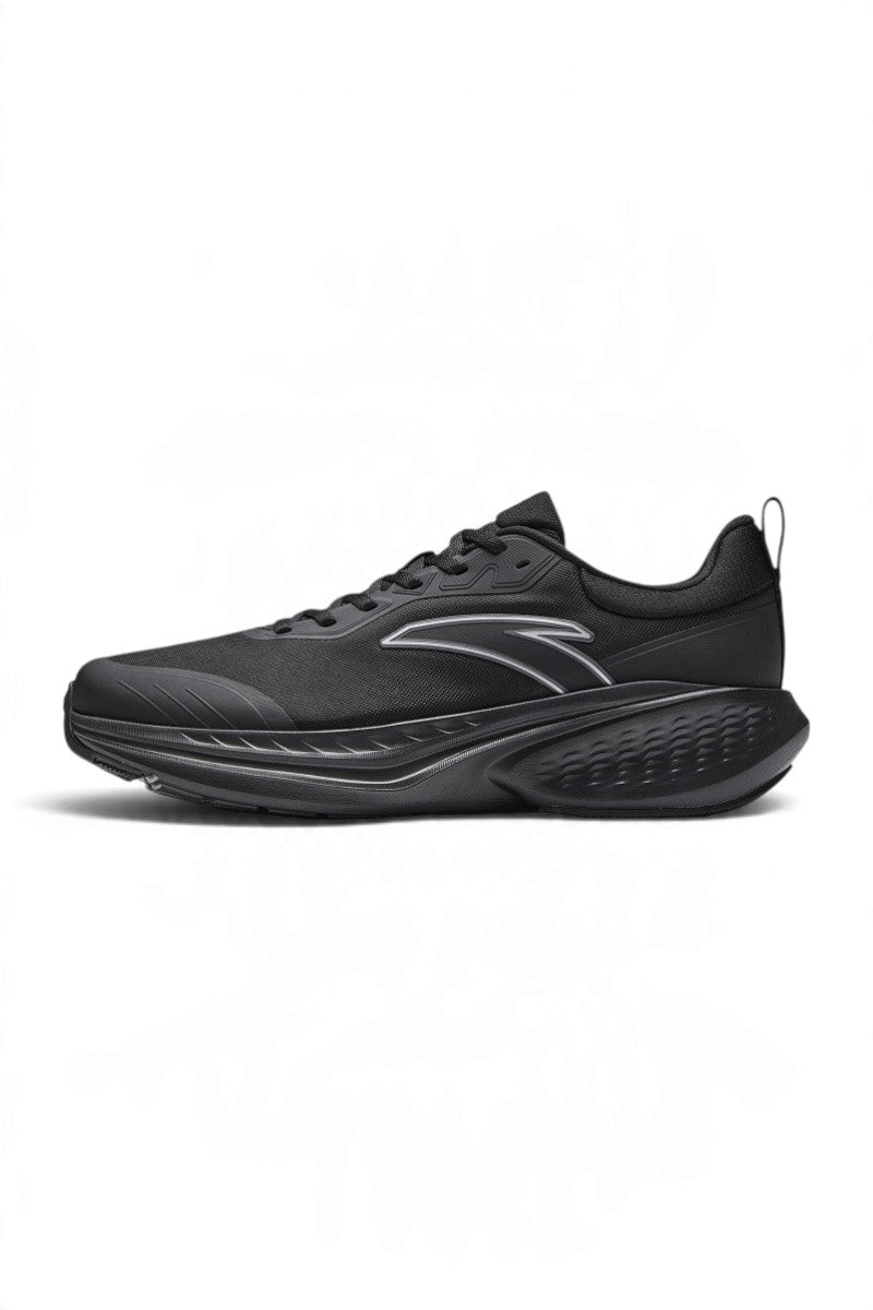 ANTA Men’s CLOUDS Running Shoes in Black/Silver – product view 1