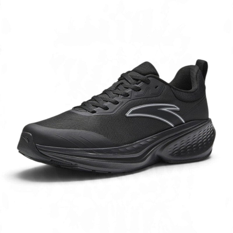ANTA Men’s CLOUDS Running Shoes in Black/Silver – product view 2