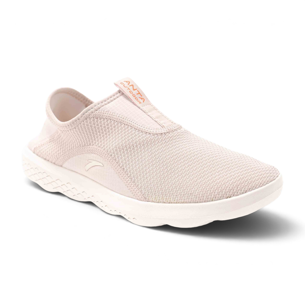 FRG beige slip-on outdoor shoes with breathable mesh upper and lightweight cushioned sole