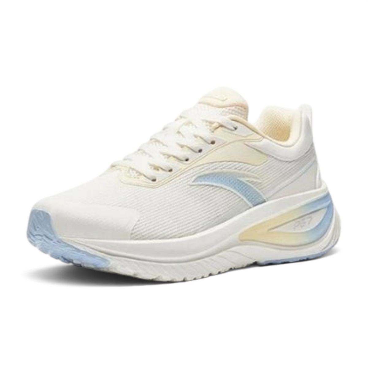 FRG ANTA PG7 beige running shoes with breathable mesh upper, synthetic overlays, and responsive cushioned midsole.