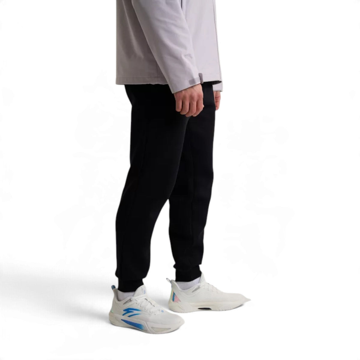 ANTA Men’s KT HOPE BLOOMS Knit Track Pants in Black – product view 3