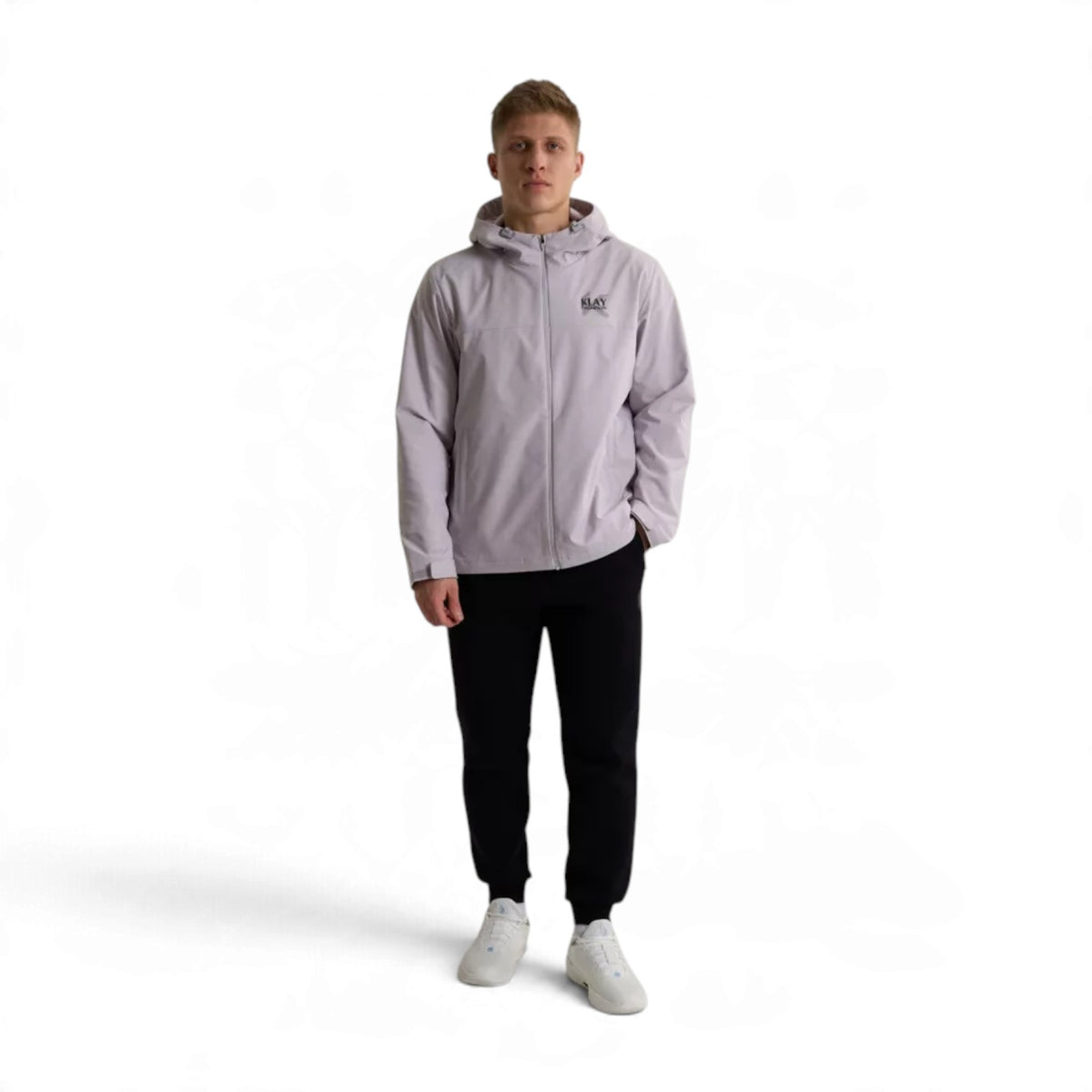 ANTA Men’s KT HOPE BLOOMS Knit Track Pants in Black – product view 5