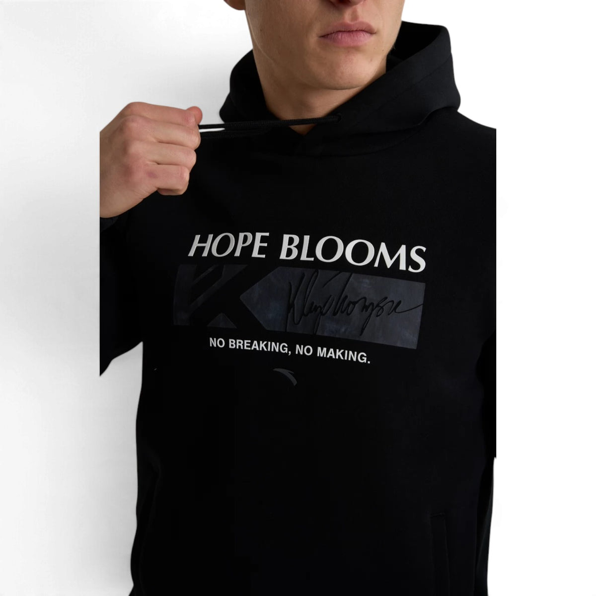 ANTA Men’s KT HOPE BLOOMS Hoodie in Black – product view 6