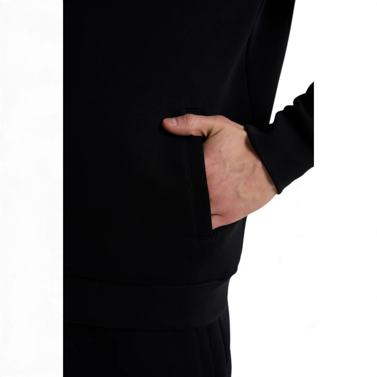 ANTA Men’s KT HOPE BLOOMS Hoodie in Black – product view 8