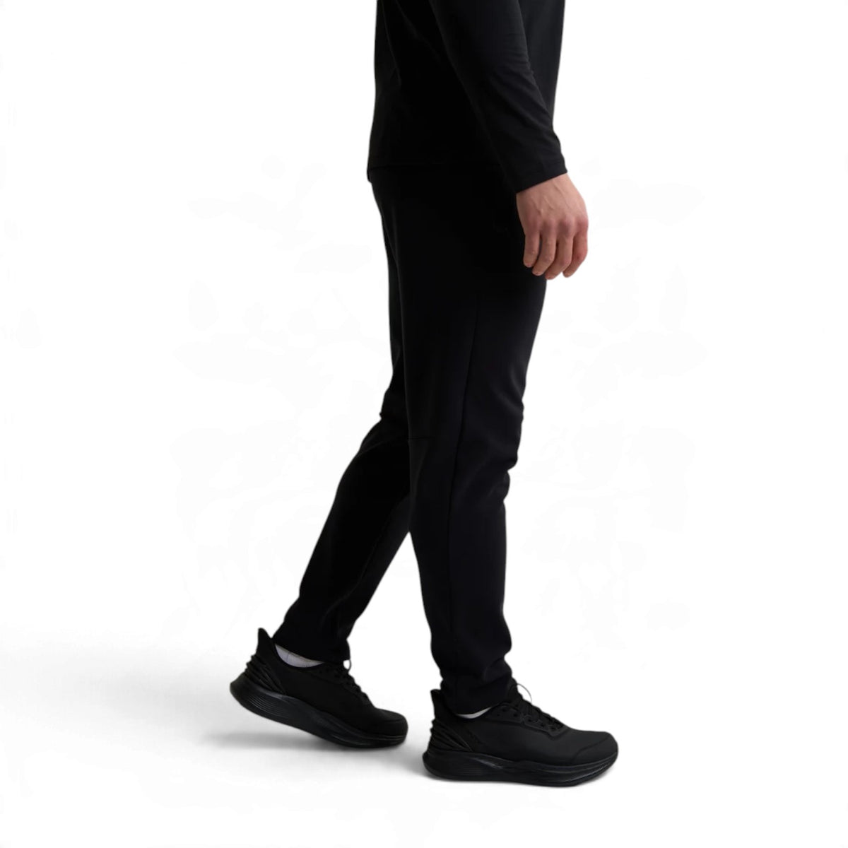 ANTA Men’s Insulated Running Track Pants in Black – product view 4