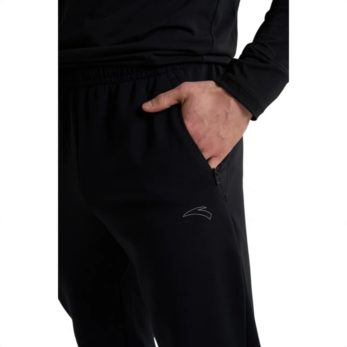 ANTA Men’s Insulated Running Track Pants in Black – product view 6