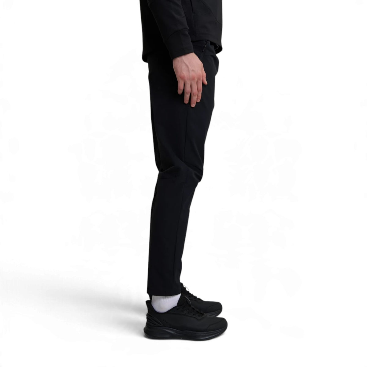 ANTA Men’s Running Woven Track Pants in Black – product view 4