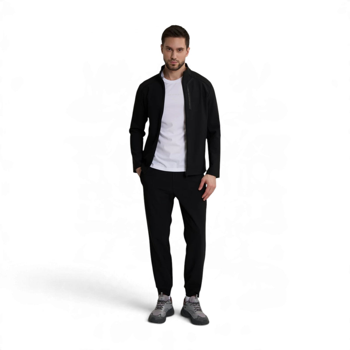ANTA Men’s TRN Knit Track Pants in Black – product view 2