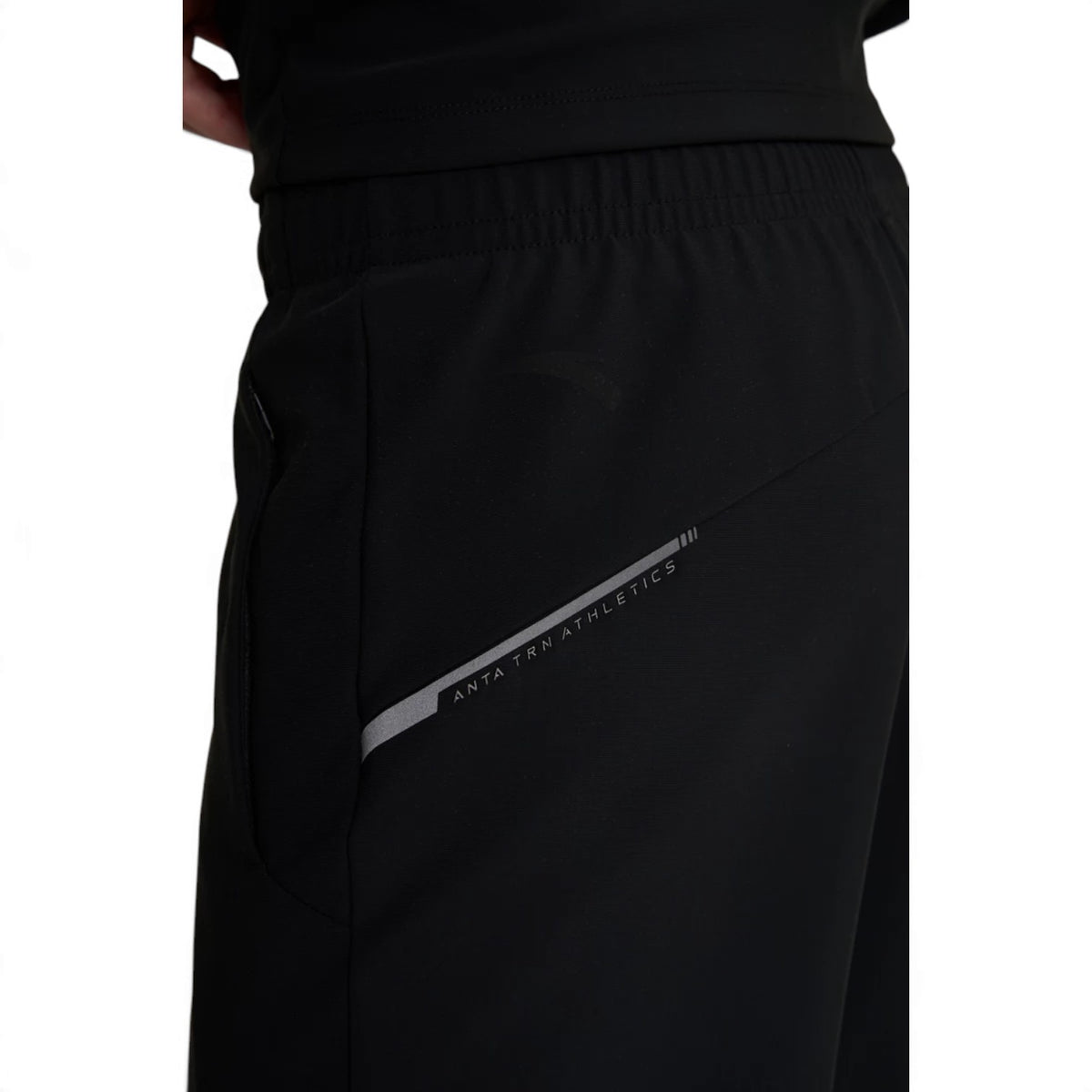 ANTA Men’s TRN Knit Track Pants in Black – product view 6
