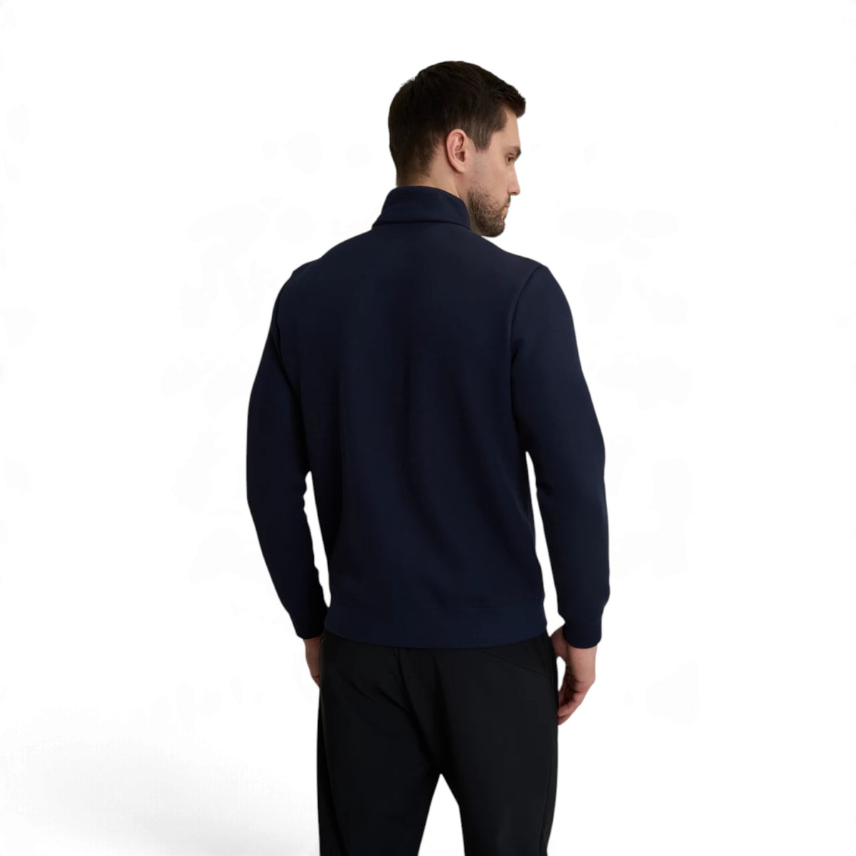 ANTA Men’s TRN ESSENTIAL Knit Track Top in Dark Blue – product view 4