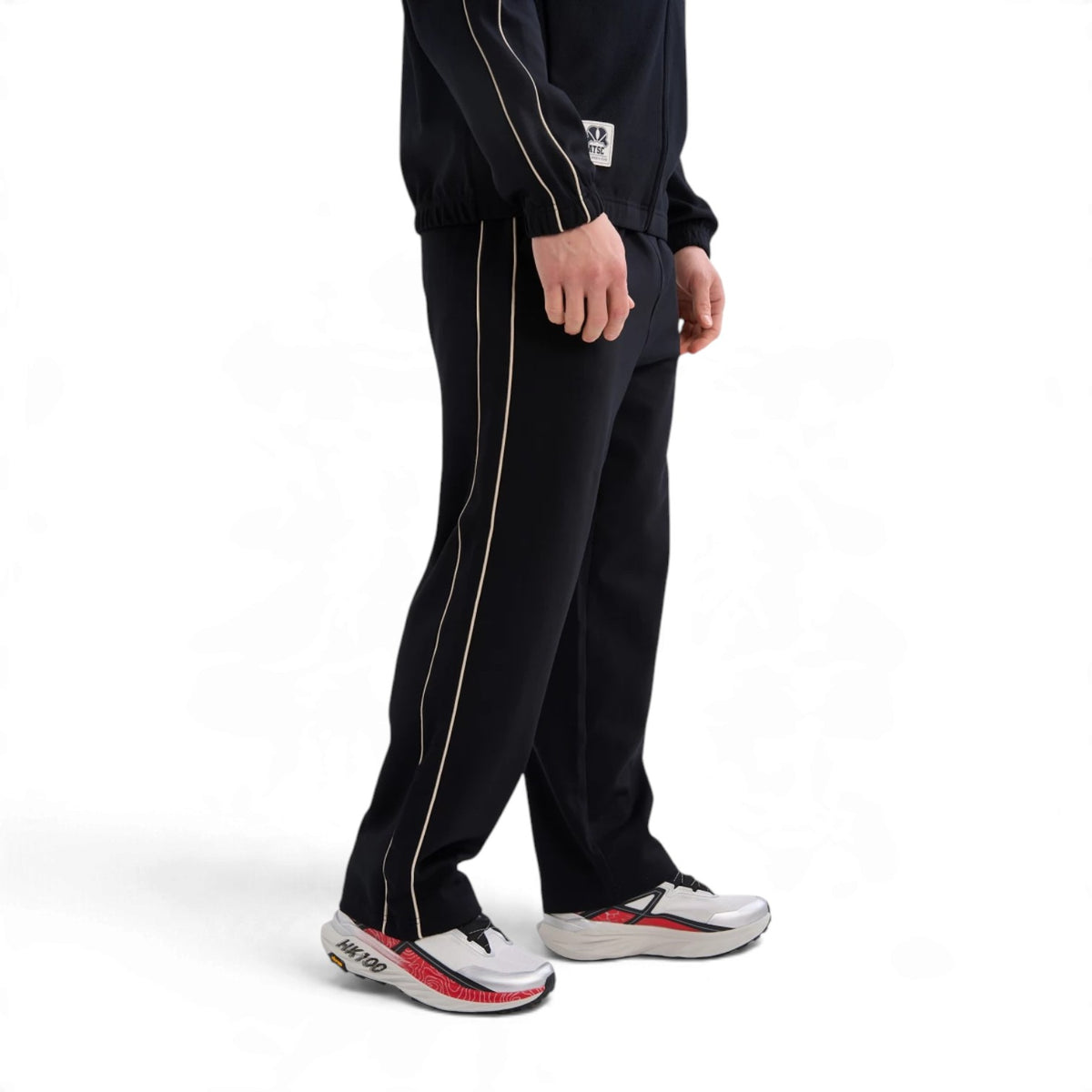 ANTA Men’s SPORTS CLUB Knit Track Pants in Black – product view 4
