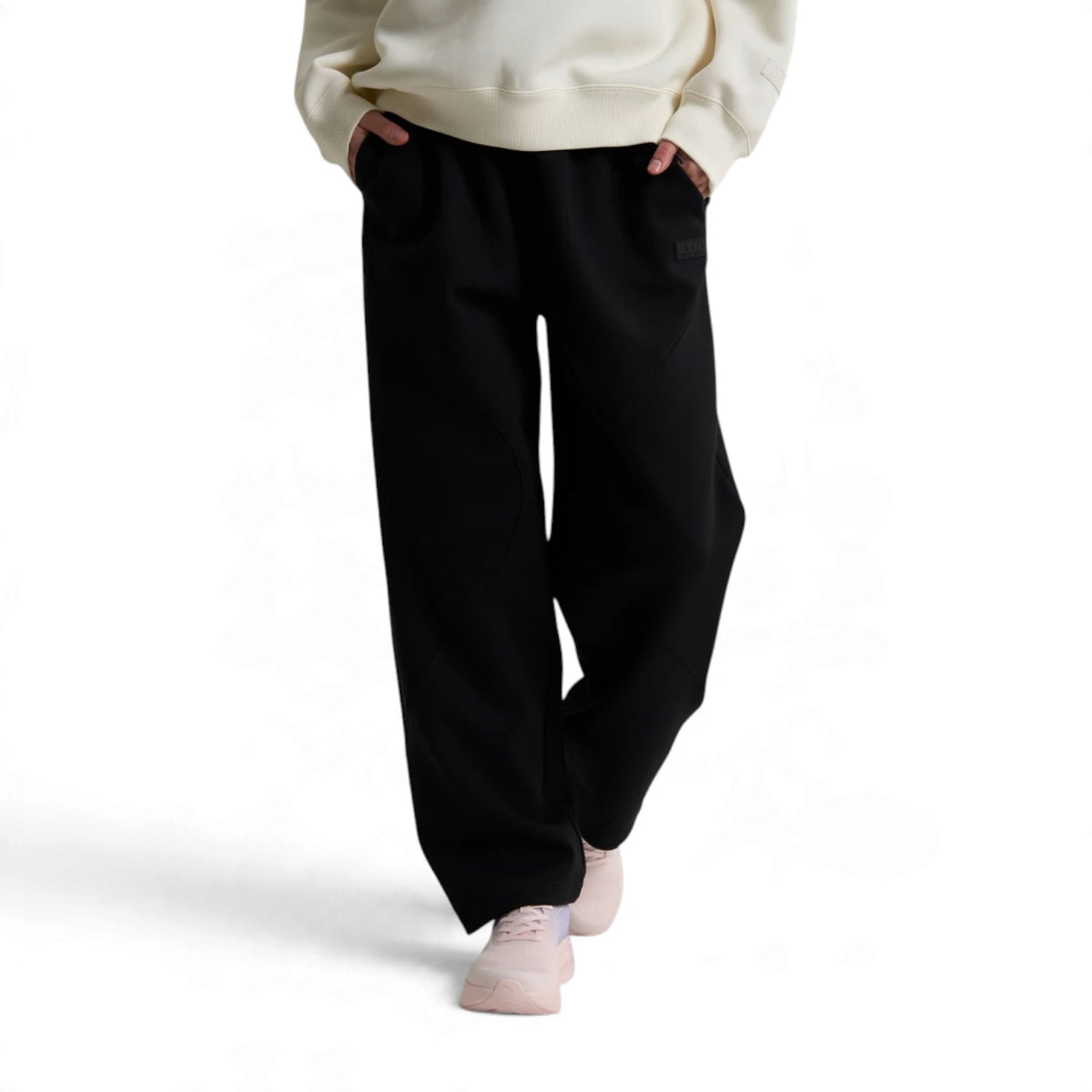 ANTA Women’s CITY PANTS BAR Knit Track Pants in Black – product view 1