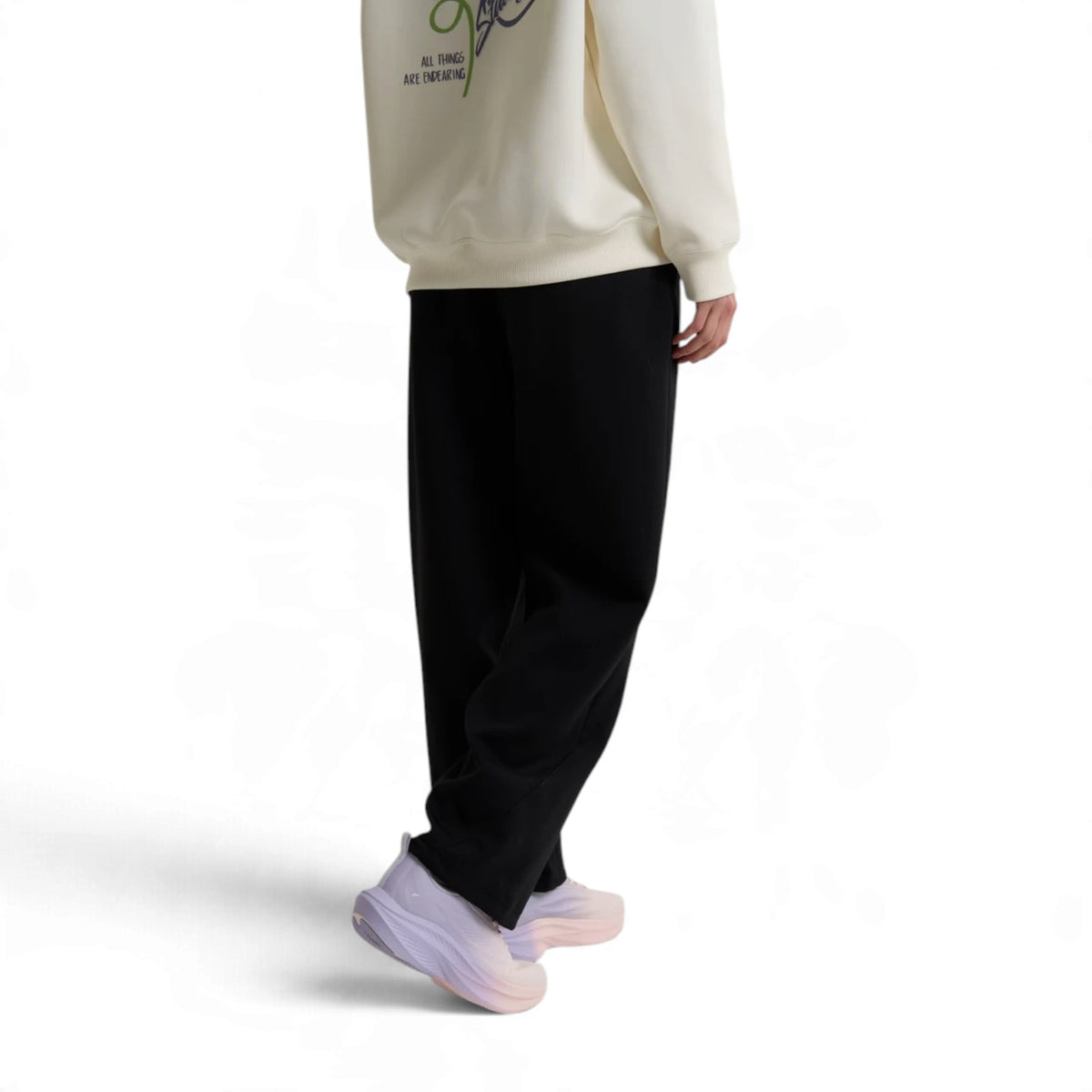 ANTA Women’s CITY PANTS BAR Knit Track Pants in Black – product view 4