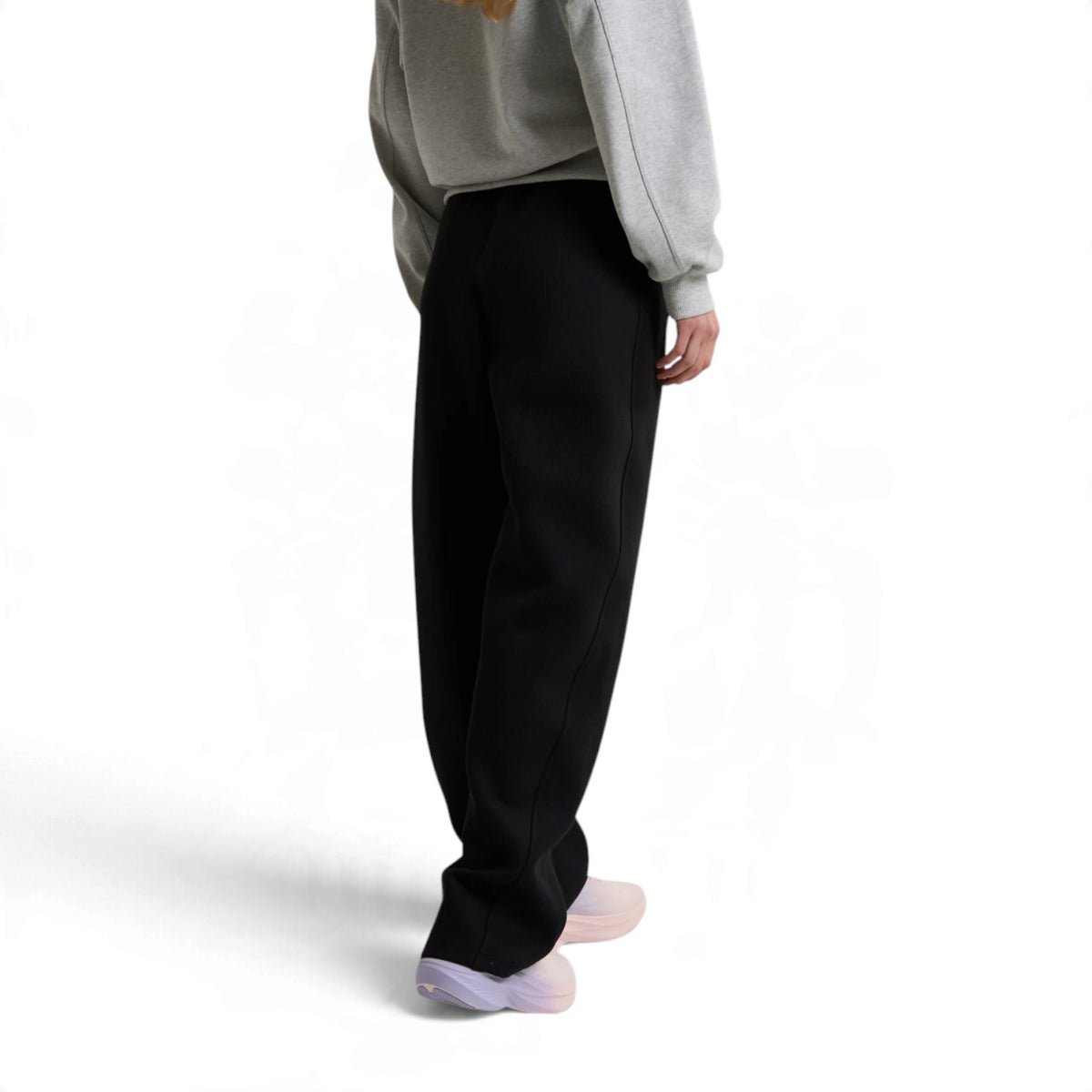 ANTA Women’s SPORTS CLUB Knit Track Pants in Black – product view 7