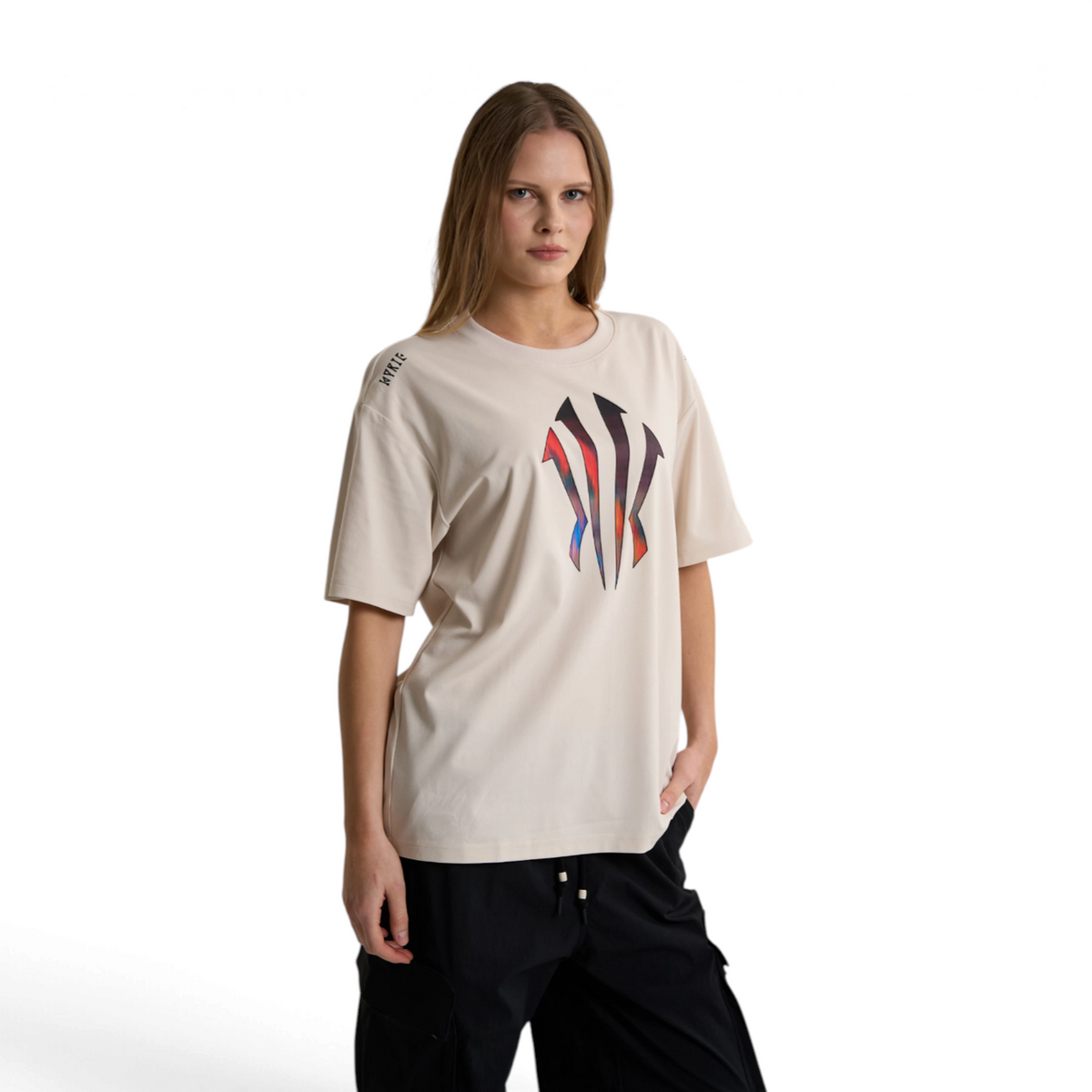 ANTA SS TEE SAND GREY