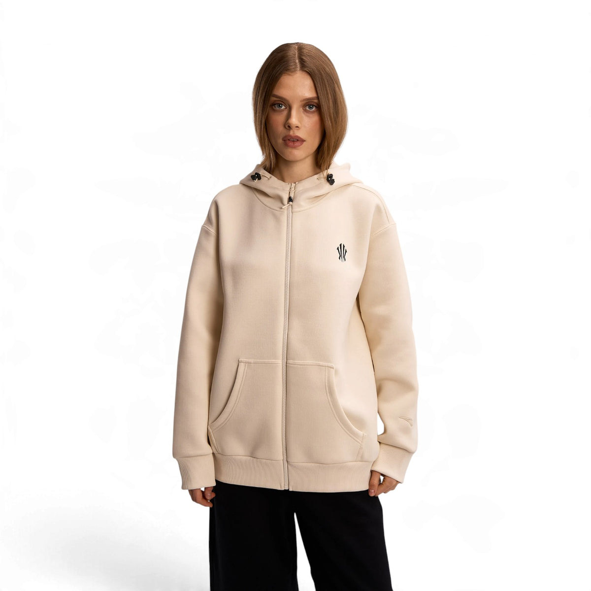 ANTA Unisex KAI Legacy Knit Track Top in Sand Grey – product view 3