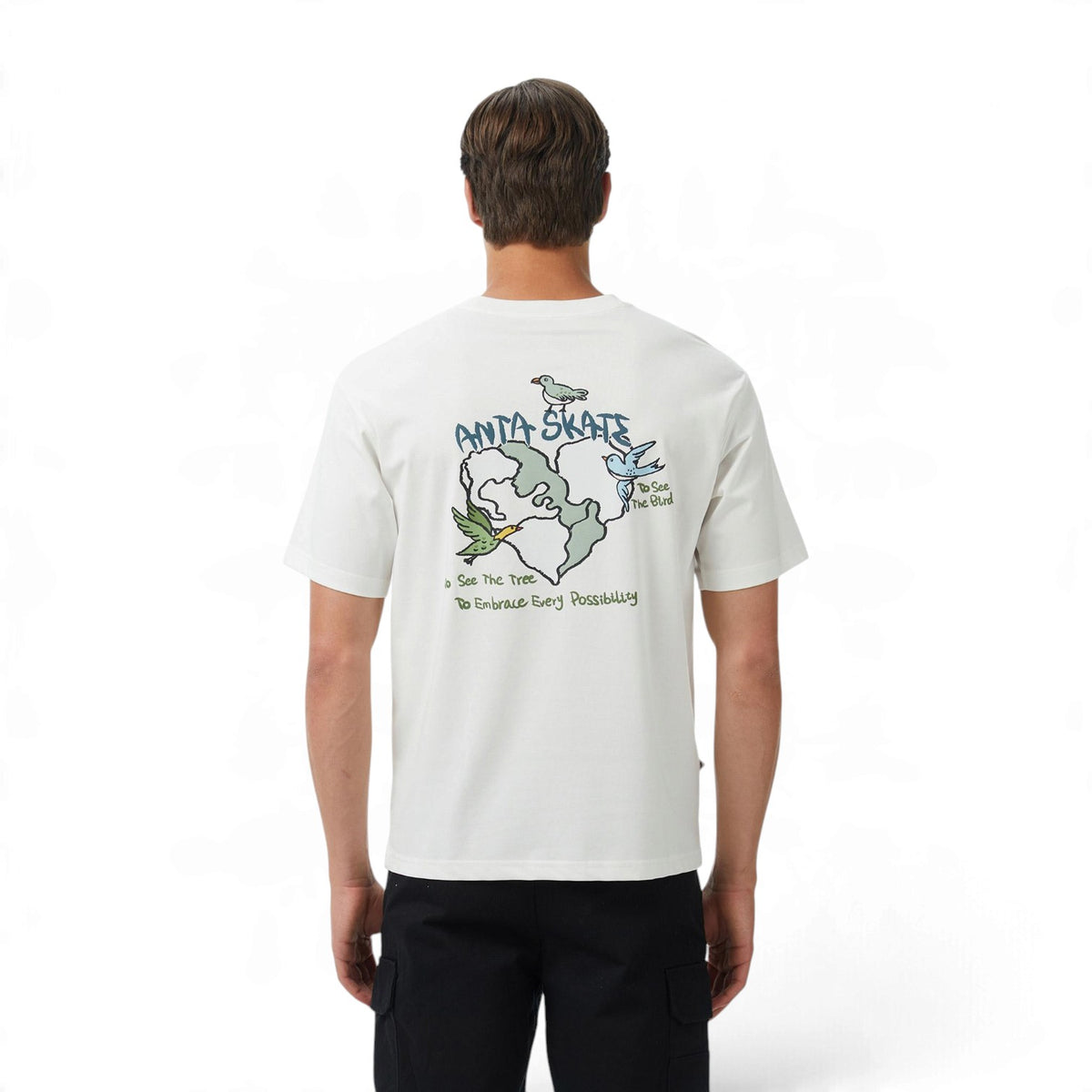 ANTA Unisex SKATE CULTURE T-Shirt in Paper White – product view 2