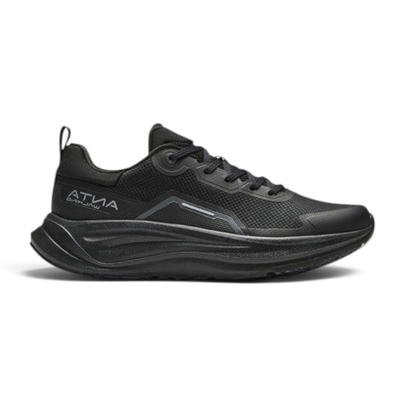 FRG ANTA SMILE men's black breathable mesh training sneakers with a minimalist urban design and cushioned sole
