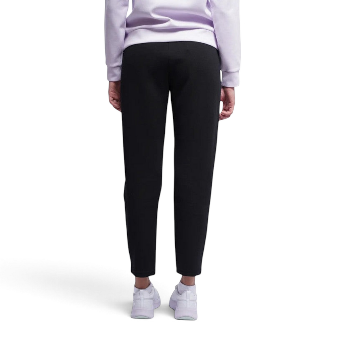 FRG ANTA A-Sports black knit track pants worn by a model from the back view, showing a comfortable athletic fit.