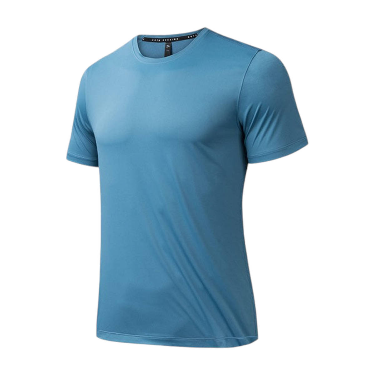 FRG ANTA blue short sleeve running t-shirt in breathable moisture-wicking polyester fabric