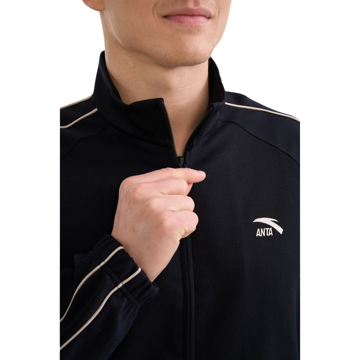 ANTA Knit Track Top - Black
