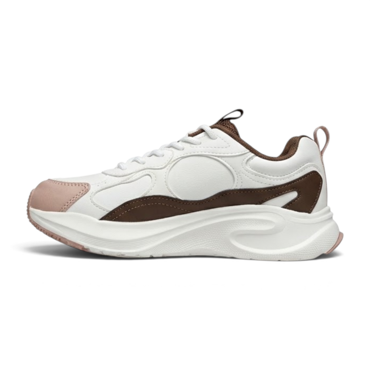 FRG ANTA Shadow chunky casual sneakers in beige and brown with a synthetic leather upper and cushioned midsole.