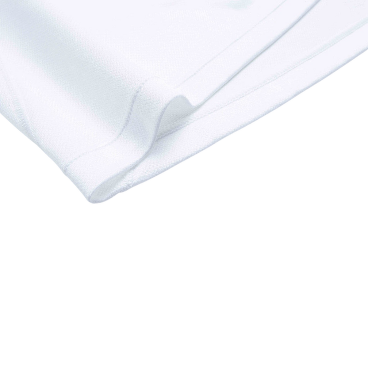 FRG ANTA pure white running t-shirt featuring lightweight breathable polyester blend fabric with hem detail