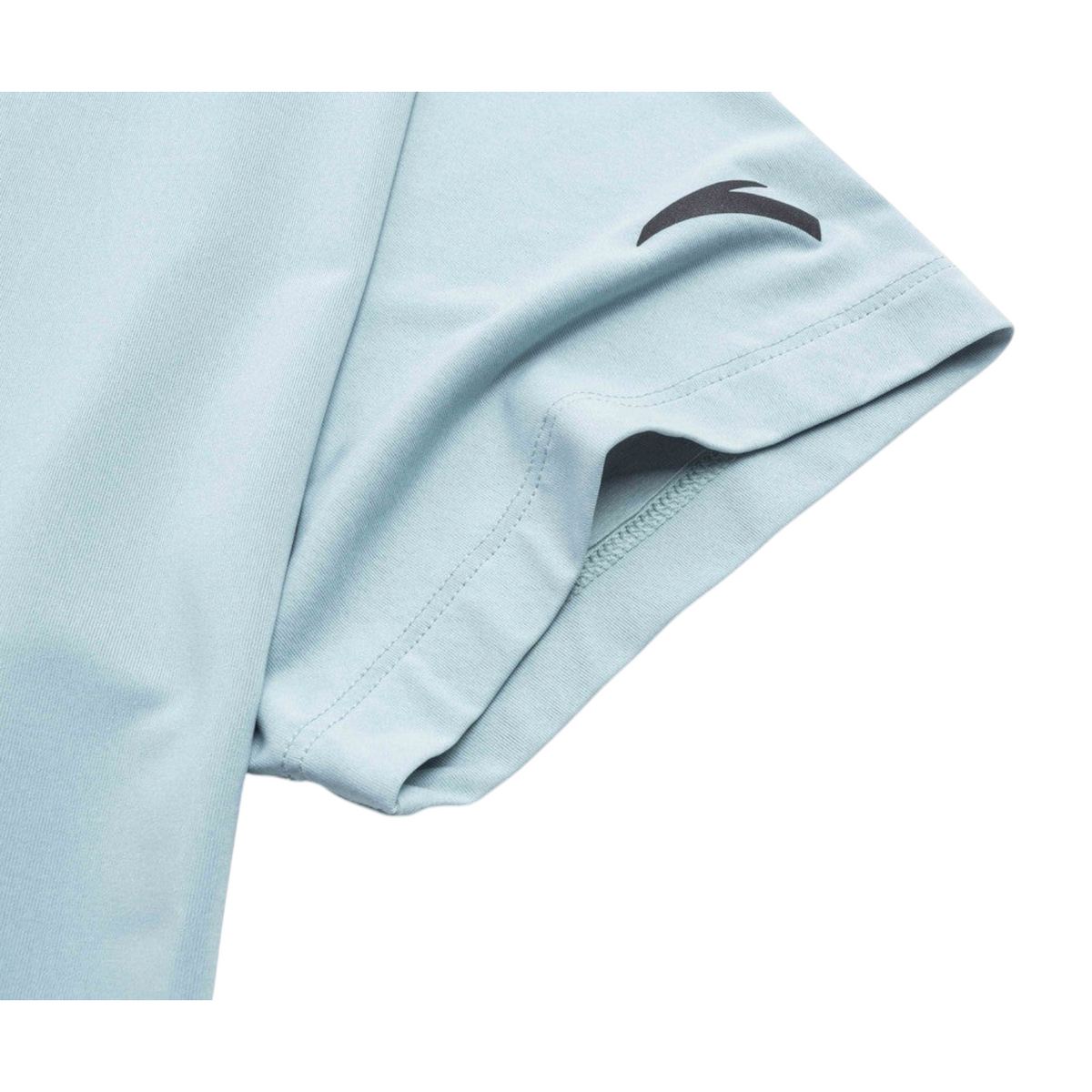 FRG ANTA advanced training running t-shirt in crab shell blue polyester fabric with a black logo on the sleeve