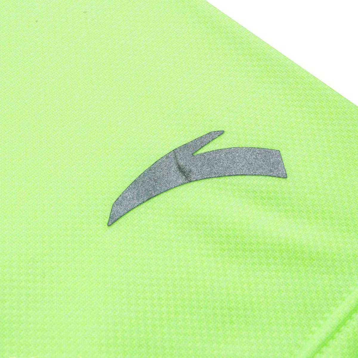 FRG ANTA fluorescent green running t-shirt with textured fabric and reflective logo detail