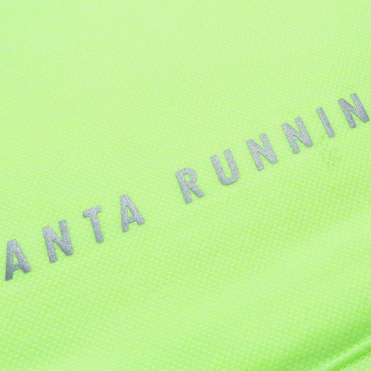 FRG ANTA Running fluorescent green short sleeve t-shirt with reflective logo detail on breathable fabric