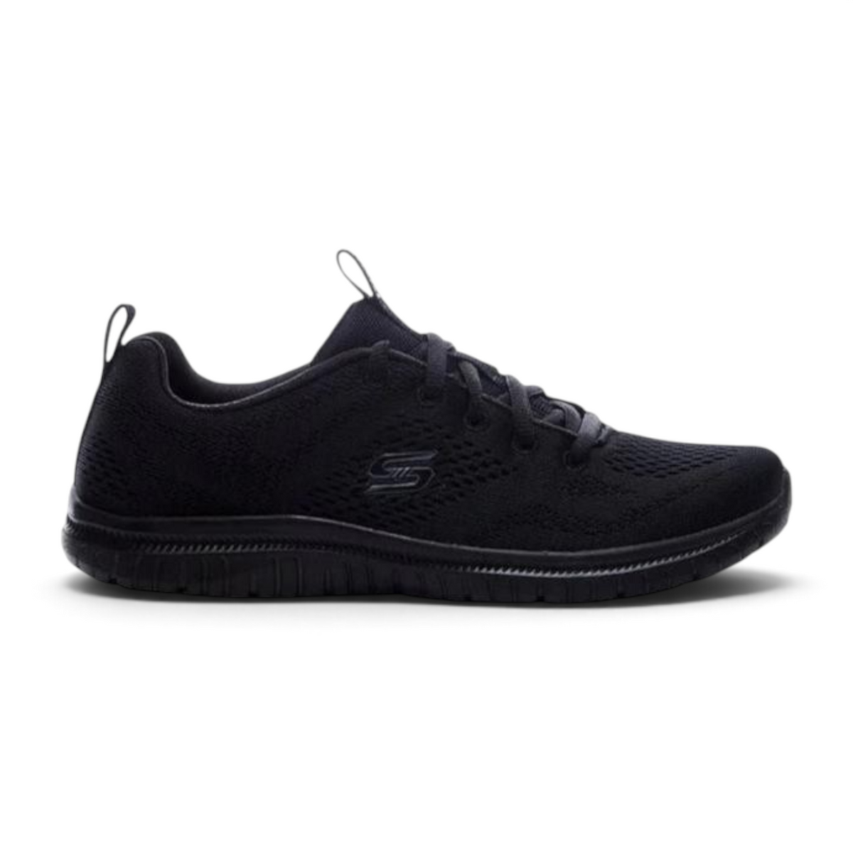 FRG SPORT-ACTIVE black lightweight mesh athletic sneakers with lace-up closure and flexible sole